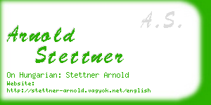 arnold stettner business card